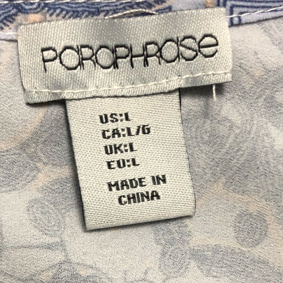 Blue Long Sleeve Printed Blouse Paraphrase - Picture 7 of 7